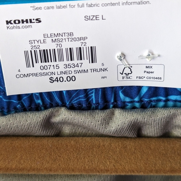 Men's Sonoma Goods For Life Swimming Trunks Size Large - Picture 4 of 16